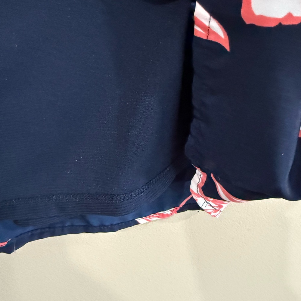 NEW Old Navy Navy Blue Pink White floral Dress XS 3/4 Sleeves - Picture 5 of 10